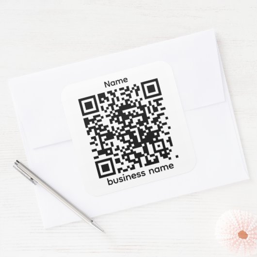 QR Sticker Template スクエアシール (封筒)