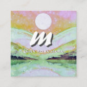 *~* QR SUNモダン抽象芸術景観自然AP93 スクエア名刺 (正面)