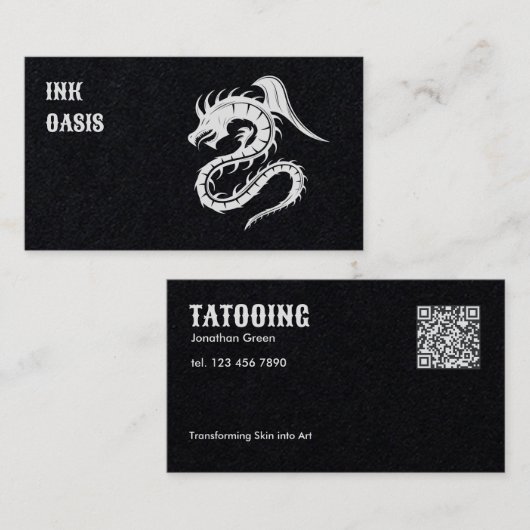 QR Tattoo Studio 名刺 (正面/裏面)