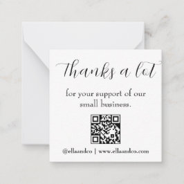 QR Thank You Modern Business Note Card ノートカード