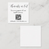 QR Thank You Modern Business Note Card ノートカード (正面/裏面)