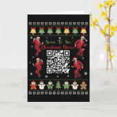 Qr Trump Dance Code President Dance Code Christmas カード (黄色い花)