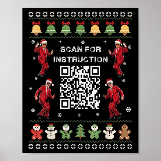 Qr Trump Dance Code President Scan For Instruction ポスター (正面)