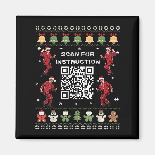 Qr Trump Dance Code President Scan For Instruction マグネット (正面)