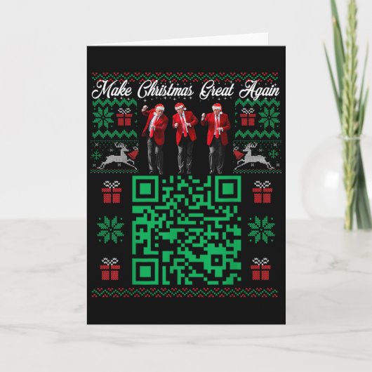 Qr Trump Dance Code Santa Trump Make Christmas Gre カード (正面)