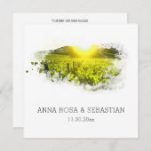 *～* QR Vineyard Grapes Italia AR21 RSVP 結婚's 招待状 (正面/裏面)