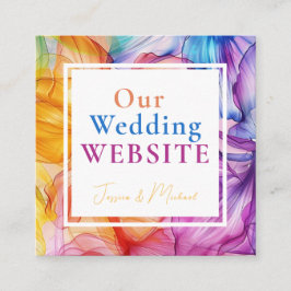 QR +❤️ Webサイトアドレス付きEthereal開花 エンクロージャーカード