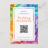 QR +❤️ Webサイトアドレス付きEthereal開花 エンクロージャーカード (正面)