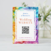 QR +❤️ Webサイトアドレス付きEthereal開花 エンクロージャーカード (スタンド正面)