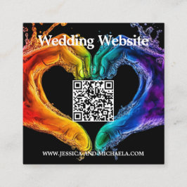 🌈❤️QR + Wedding DETAILS Heart of Pride wedding エンクロージャーカード