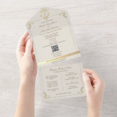 QR Wedding Weekend Guide オールインワン招待状 (貼ってはがせる)