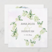 *~* QR Winter Snow Berry AR12 Boho RSVP 結婚's 招待状 (正面/裏面)