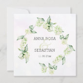 *~* QR Winter Snow Berry AR12 Boho RSVP 結婚's 招待状 (正面)