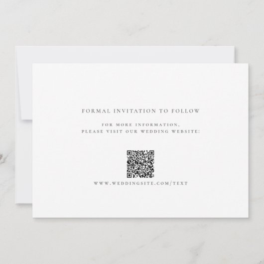 QRCodeで日付を保存するスイープレターの美しさ 招待状 (裏面)