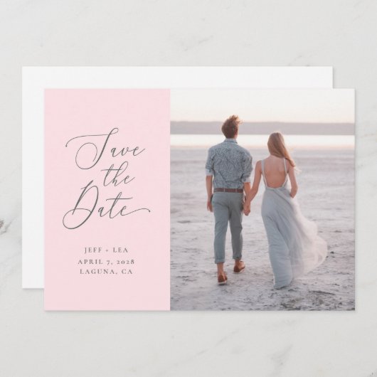 QRCodeで日付を保存するスイープレターの美しさ 招待状 (正面/裏面)