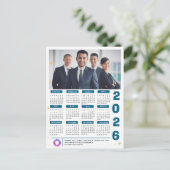 QRCODEカレン企業のダービジネス会社のロゴ シーズンポストカード (スタンド正面)