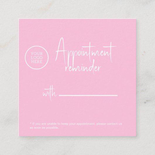 QRcodeモダンエレガントアポイントメントカード 予約カード (裏面)