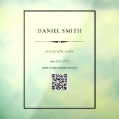 QRcodeモダン付きプロフェッショナルOfficeブラックフレーム ウィンドウサイン (シート3)