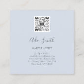 QRCodeロゴカスタムカスタム写真コンサルティングファイナンス スクエア名刺 (裏面)