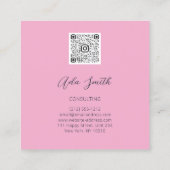 QRCodeロゴカスタムカスタム写真幾何学正方形B スクエア名刺 (裏面)