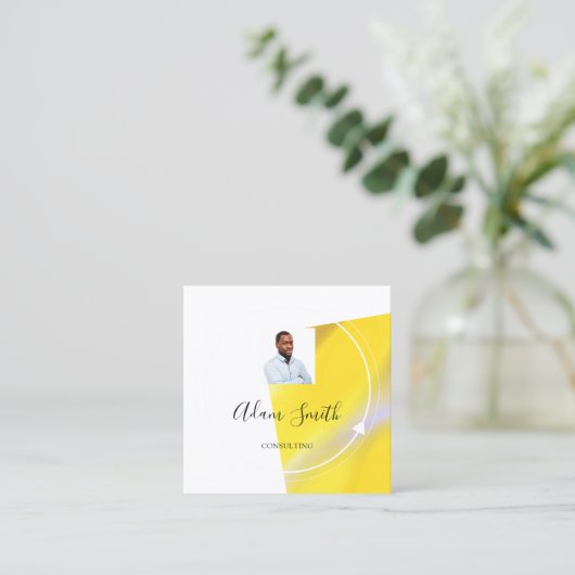 QRCodeロゴカスタムカスタムPhoto Consulting Studio スクエア名刺 (スタンド正面)