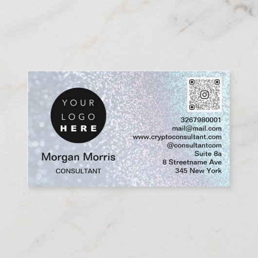 QRCodeロゴフォトプロフェッショナル会社企業の 名刺 (裏面)