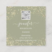 QRCodeロゴリフレクソロジー足マッサージ足紙吹雪 スクエア名刺 (裏面)