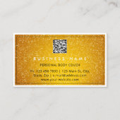 QRCodeロゴ体スカルプトマッサージオ気にレンジ 名刺 (裏面)