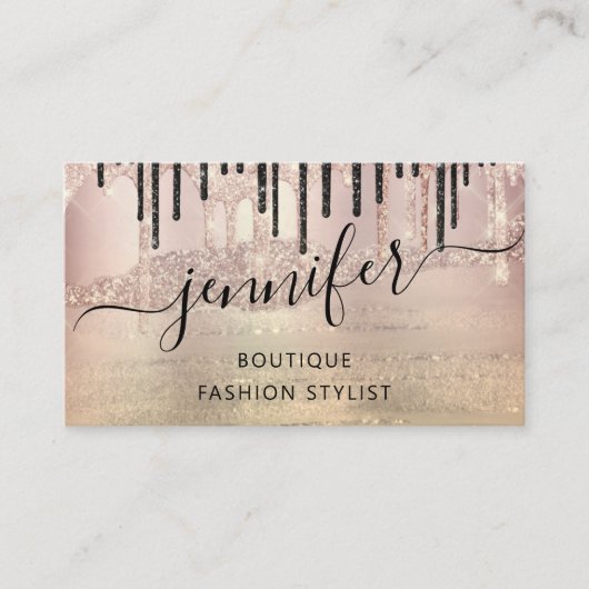 QRCodeロゴ抽象芸術オンラインショップバラ金ゴールド グランジ 名刺 (正面)