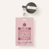 QRcode 数々の for-purpose バッジ (裏面リトラクタブル付き)