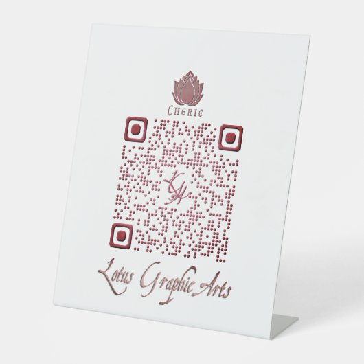 QRcode 数々の for-purpose 台座サイン (正面)