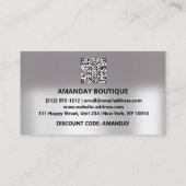 QRCODE 10%OFF割引オンラインショップシルバーグレー 名刺 (裏面)