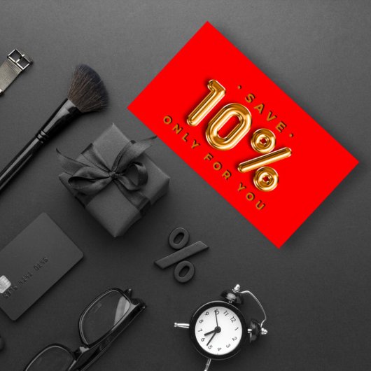 QRCODE 10%OFF割引オンラインショップEtsyRed金ゴールド 名刺