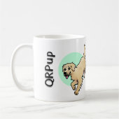 QRPupカップ - ゴールデン コーヒーマグカップ (左)