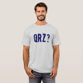 QRZか。 男性の無線のハムのTシャツ Tシャツ (正面フル)