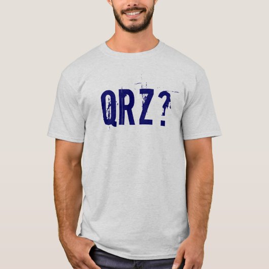 QRZか。 男性の無線のハムのTシャツ Tシャツ (正面)