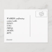 QSLのアマチュア無線のOpsのあなた自身のヨーデルYodelerを設計して下さい インビテーションポストカード (裏面)