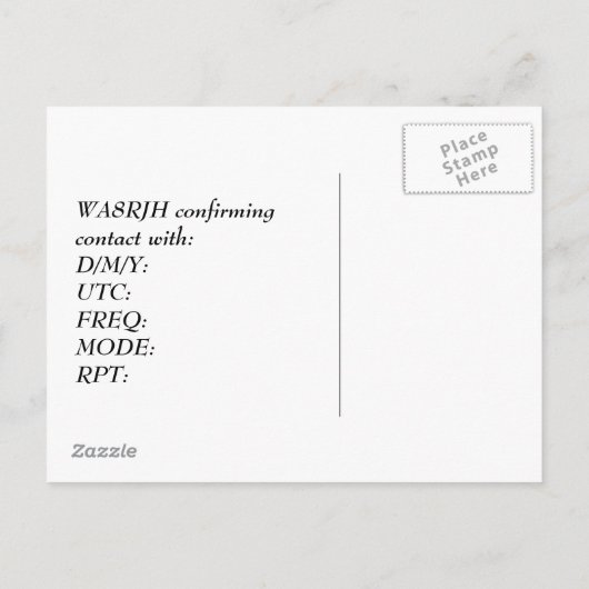 QSLのアマチュア無線のOpsのあなた自身のヨーデルYodelerを設計して下さい インビテーションポストカード (裏面)