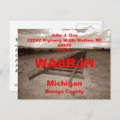 QSLはがきHAM無線OPS RRトレイントラック終了 ポストカード (正面/裏面)