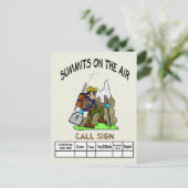 QSLカードをハイキングした航空漫画上のサミット ポストカード (スタンド正面)