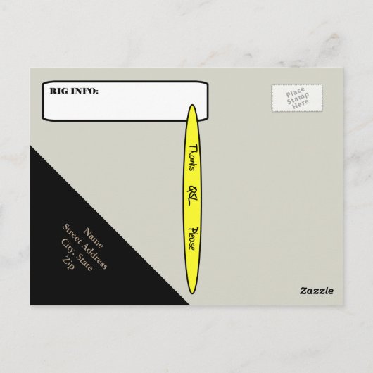 QSLカードをハイキングした航空漫画上のサミット ポストカード (裏面)