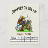 QSLカードをハイキングした航空漫画上のサミット ポストカード (正面)