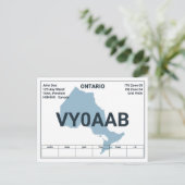 QSLカードオンタリオの地図 ポストカード (スタンド正面)