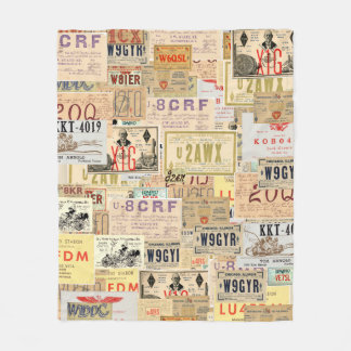 QSLカード毛布 フリースブランケット