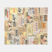 QSLカード毛布 フリースブランケット (正面(横))