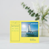 QSLカード1日のセーリングハムを出せ！ ポストカード (スタンド正面)