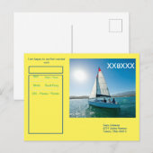 QSLカード1日のセーリングハムを出せ！ ポストカード (正面/裏面)