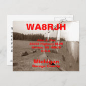 QSLポストカードHAM Radio Ops Tin Can Camper Reflect ポストカード (正面/裏面)