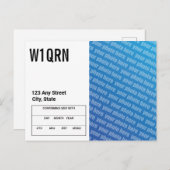 QSL Card Add Your Own Photo ポストカード (正面/裏面)