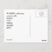 QSL PCs HAM Radio Op春バックシカ ポストカード (裏面)